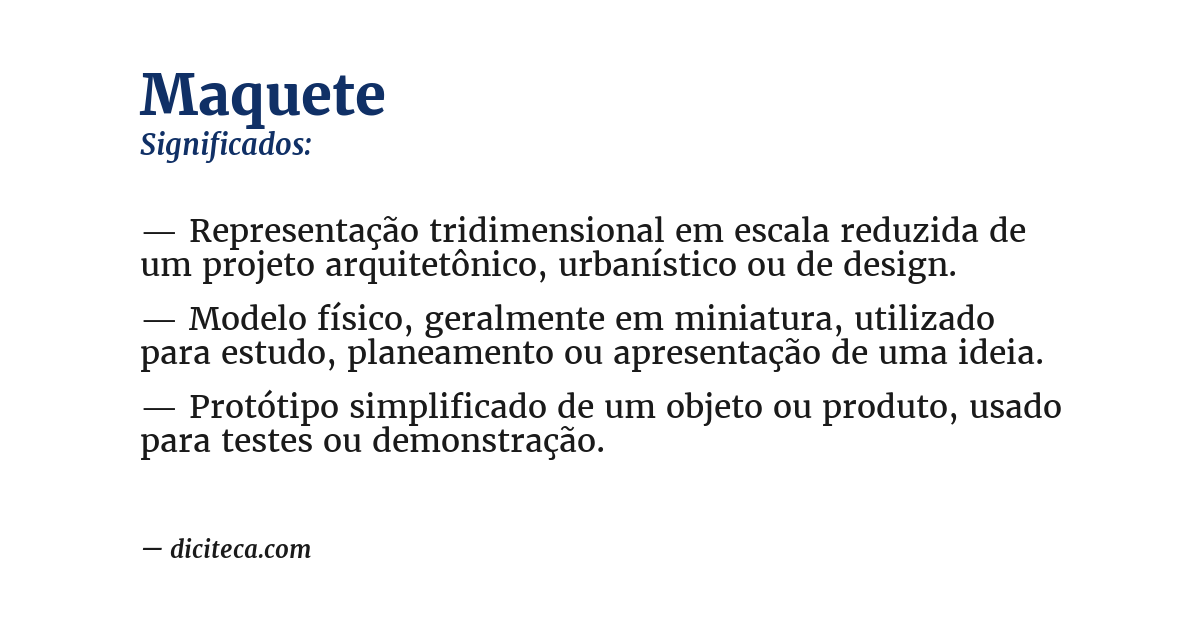 Significado de maquete
