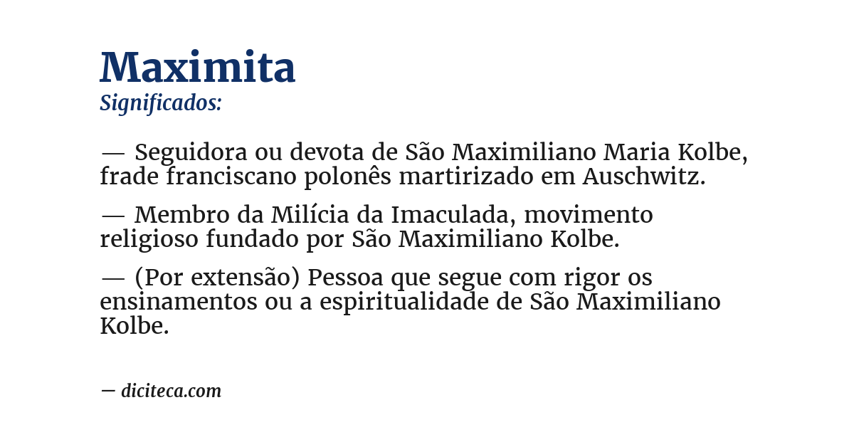Significado de maximita