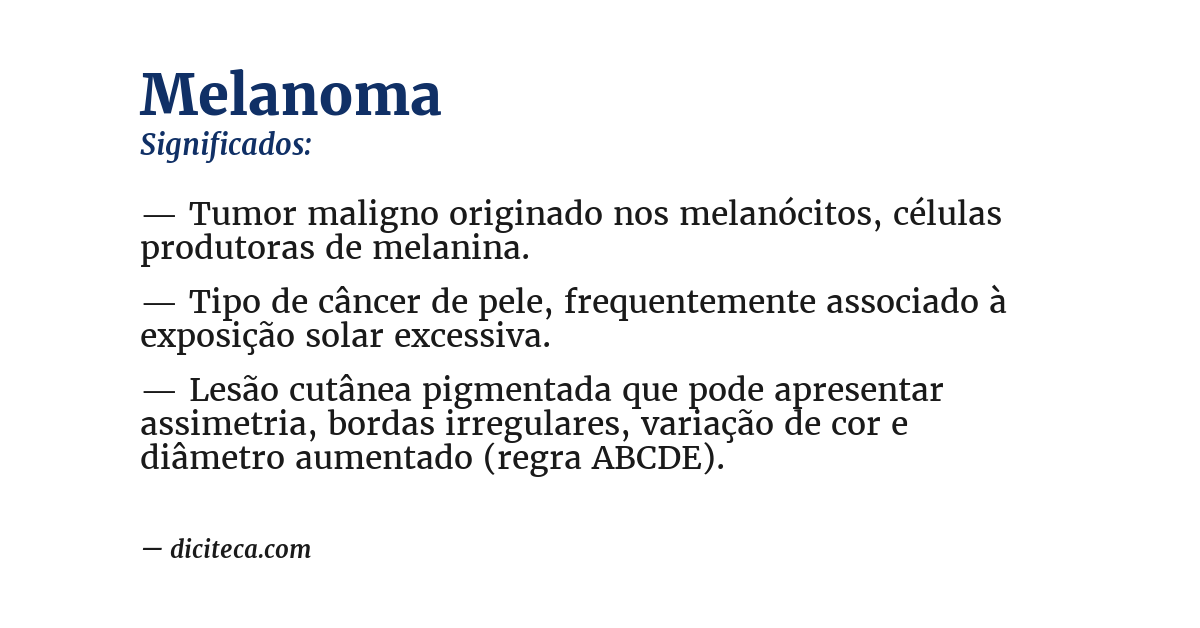 Significado de melanoma