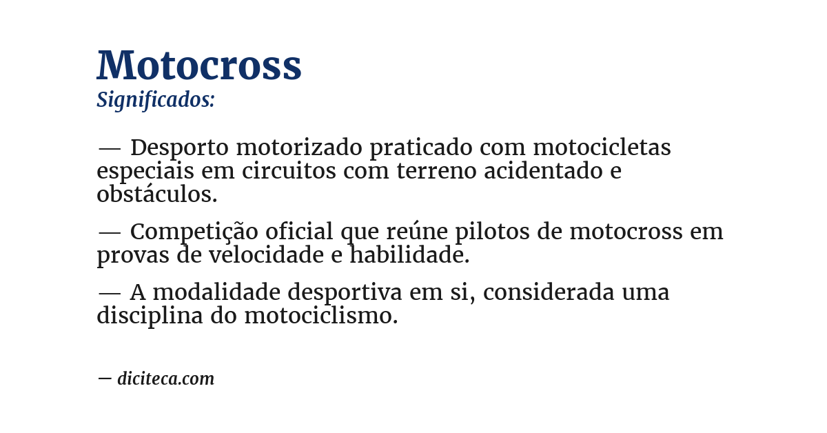 Significado de motocross