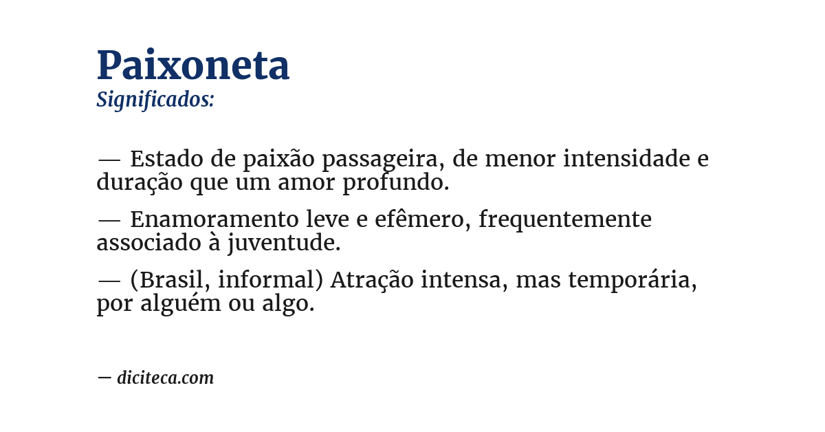 Significado de paixoneta