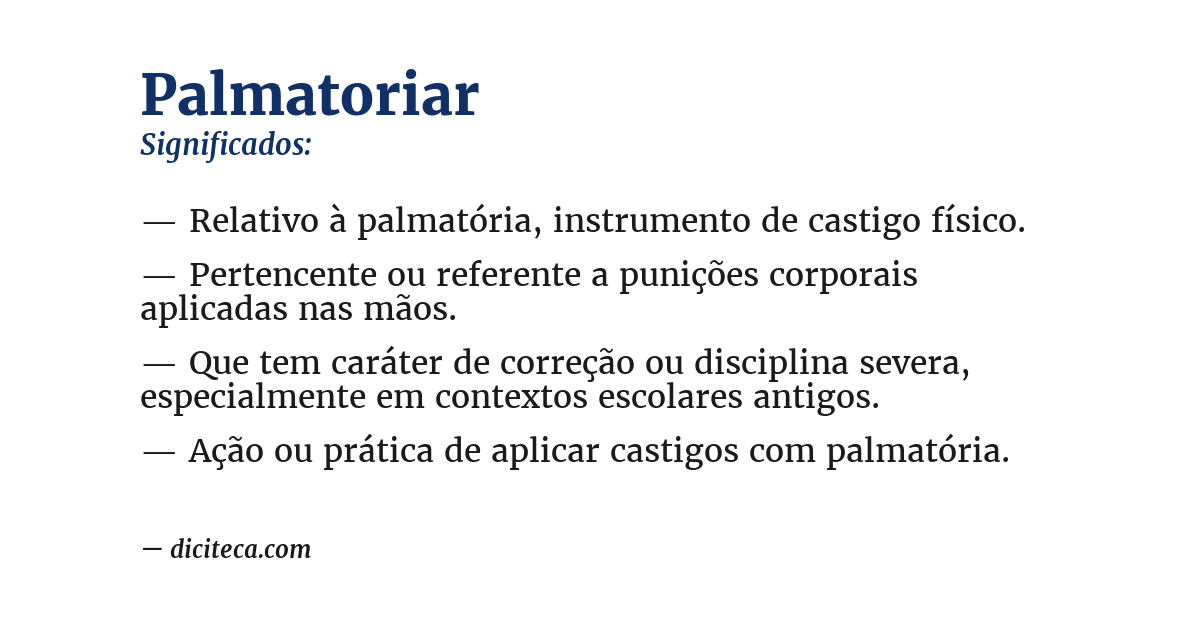 Significado de palmatoriar