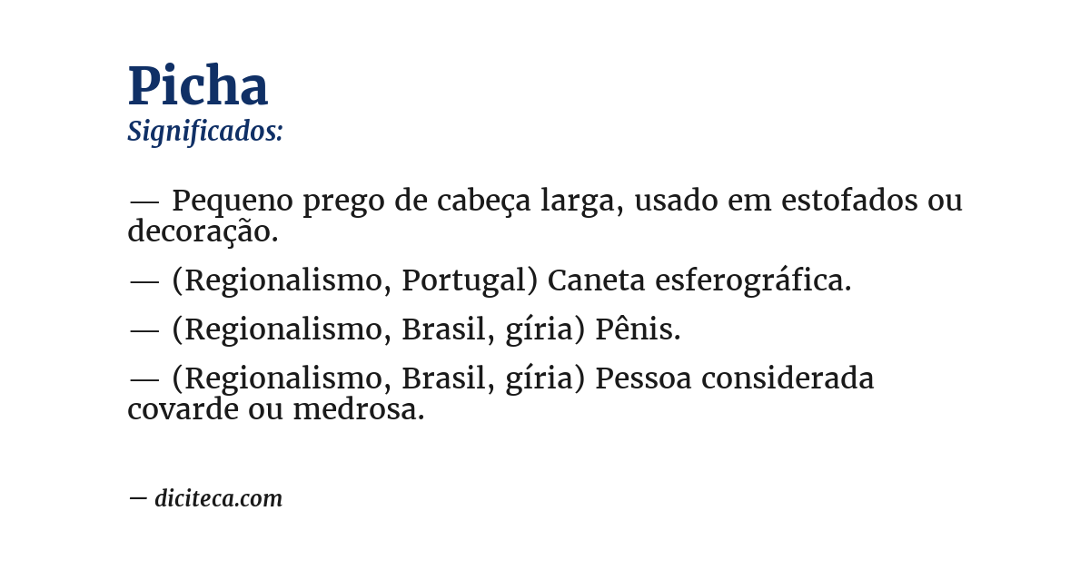 Significado de picha