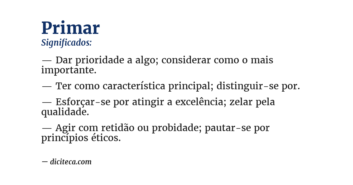 Significado de primar