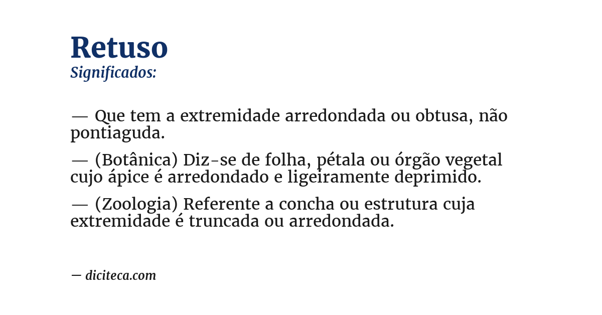 Significado de retuso