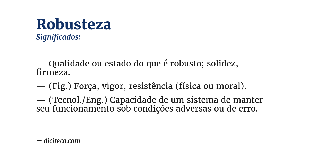 Significado de robusteza