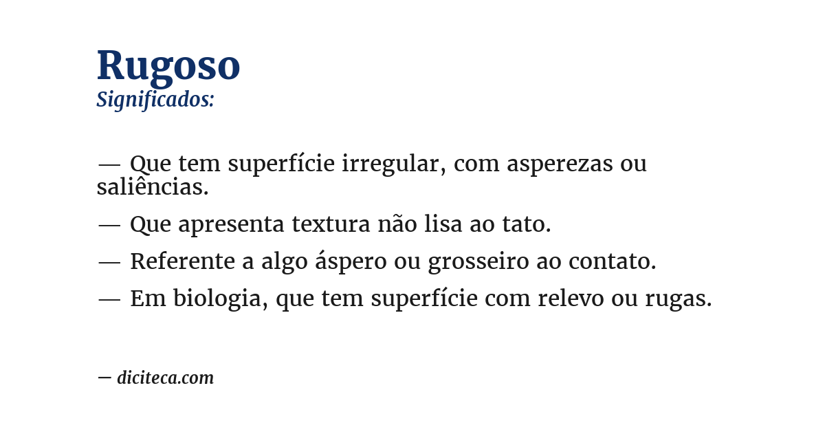 Significado de rugoso