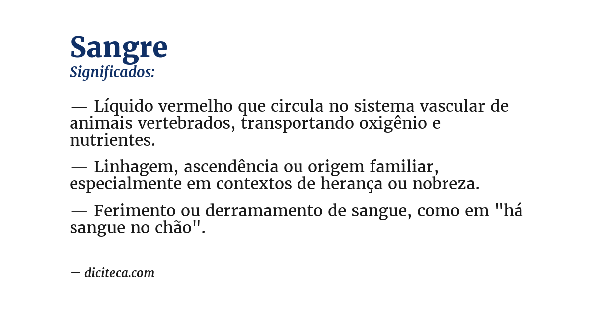 Significado de sangre