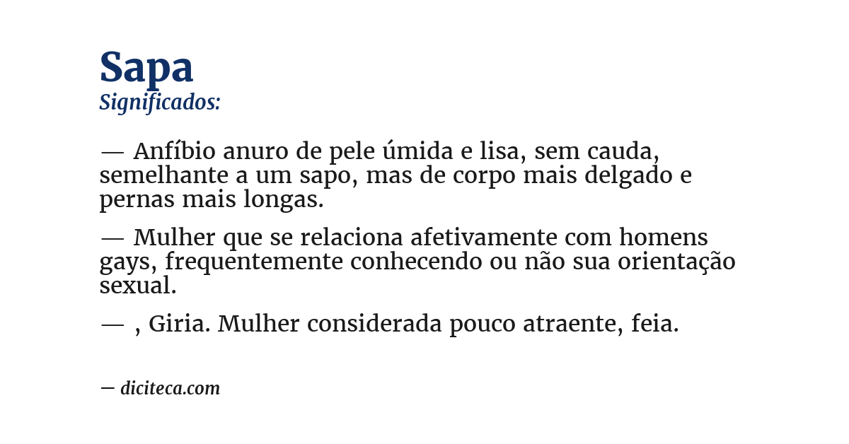 Significado de sapa