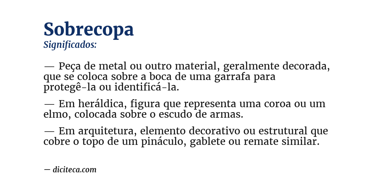 Significado de sobrecopa