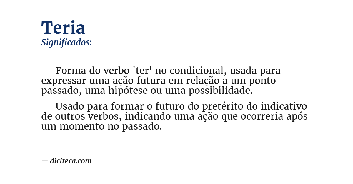 Significado de teria
