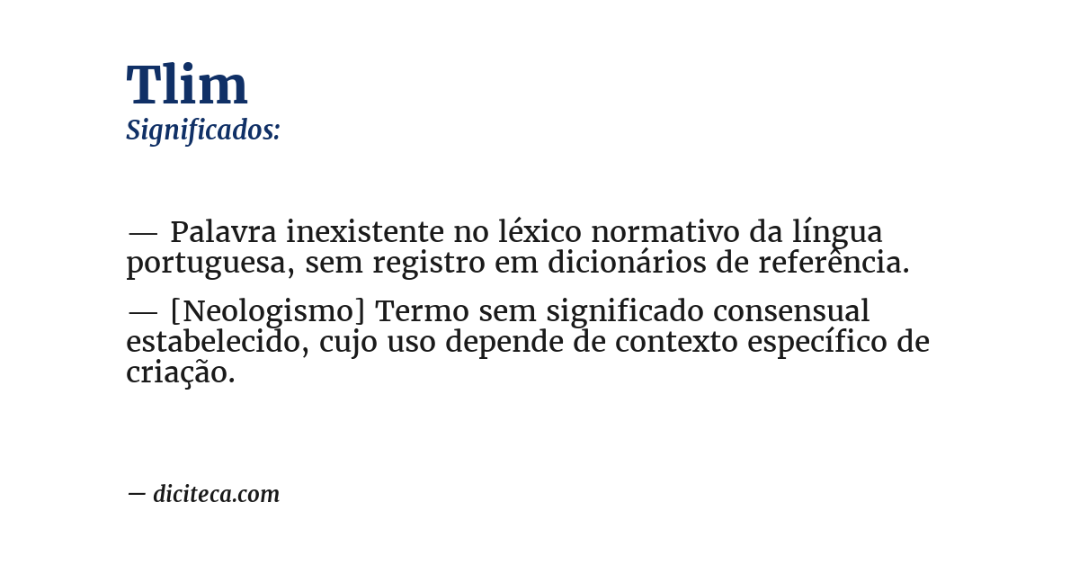 Significado de tlim
