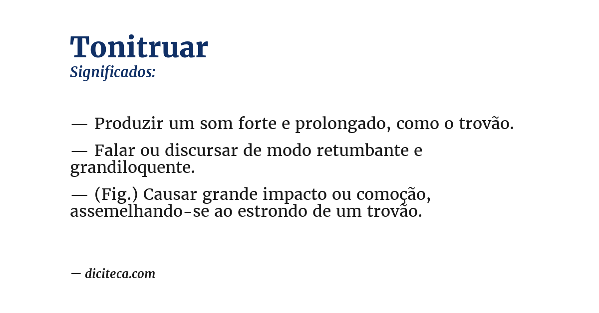 Significado de tonitruar