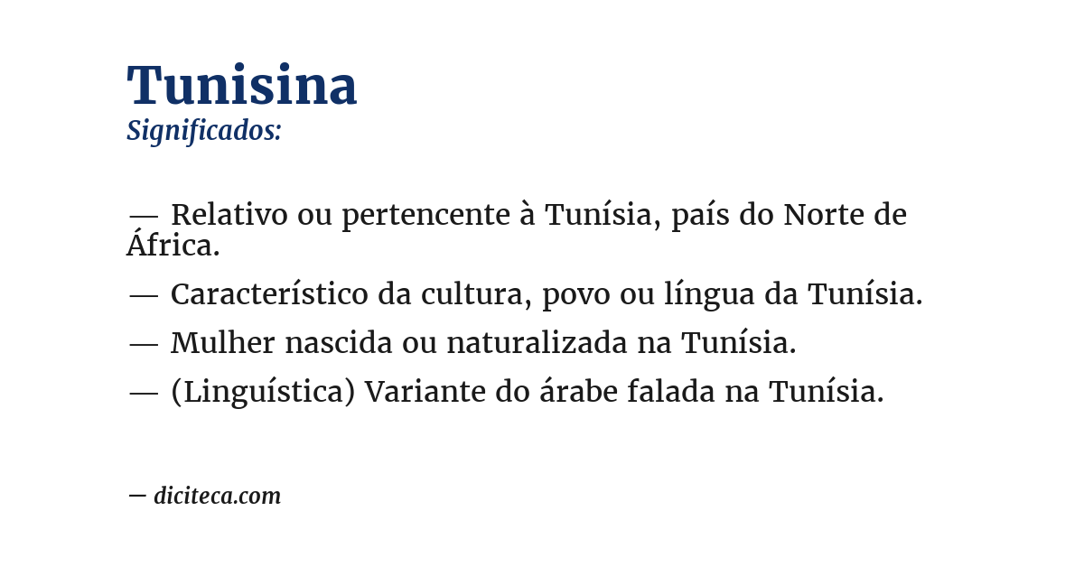 Significado de tunisina