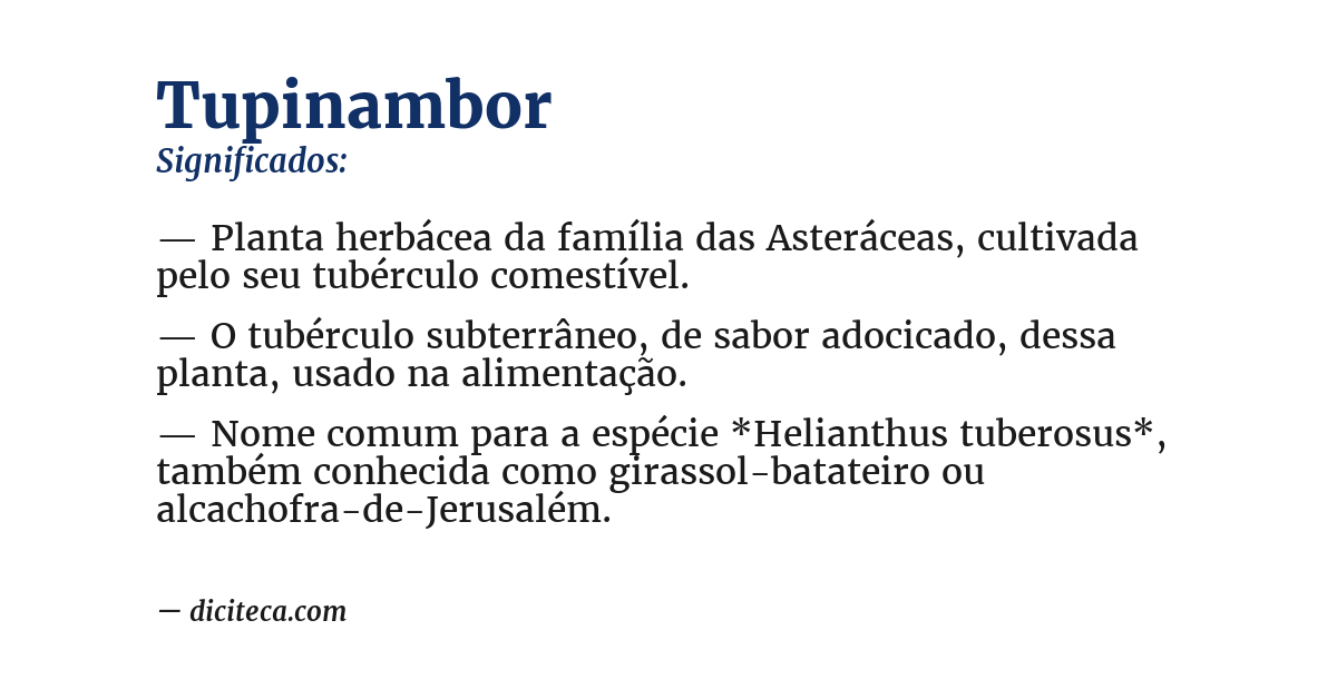 Significado de tupinambor
