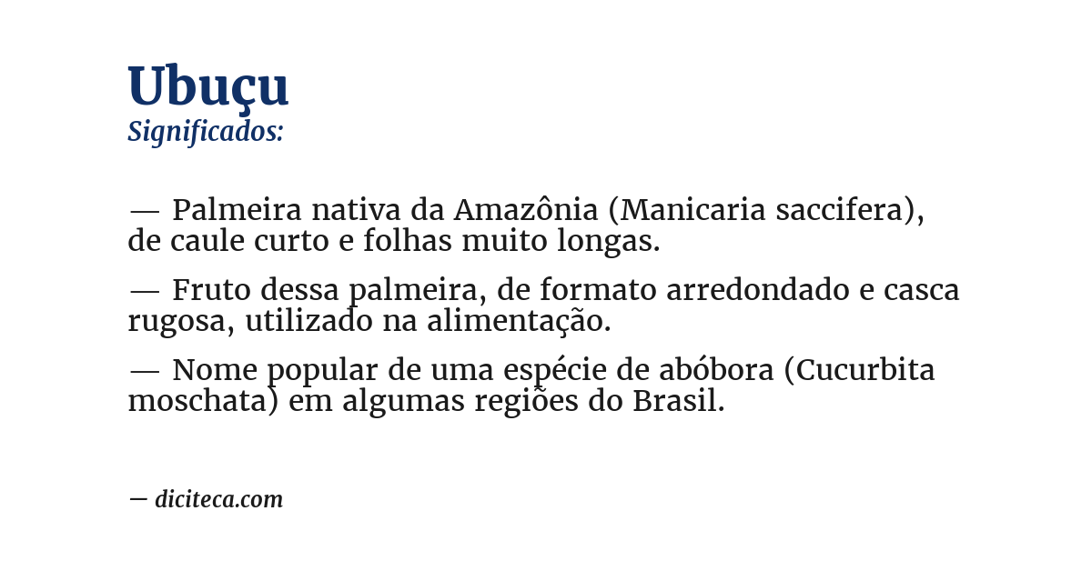 Significado de ubuçu