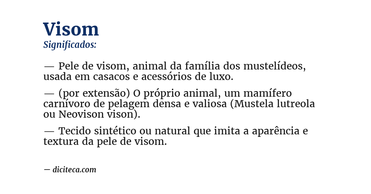 Significado de visom