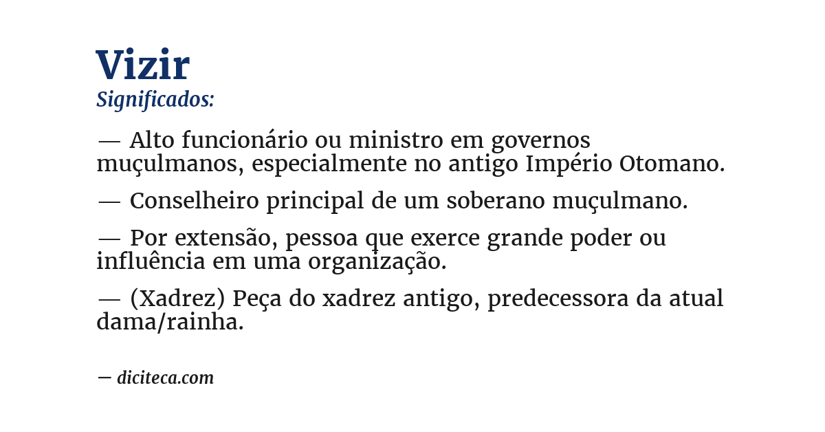 Significado de vizir