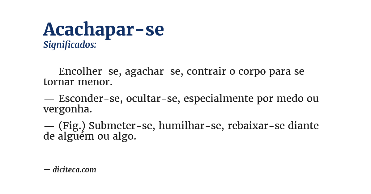 Significado de acachapar-se