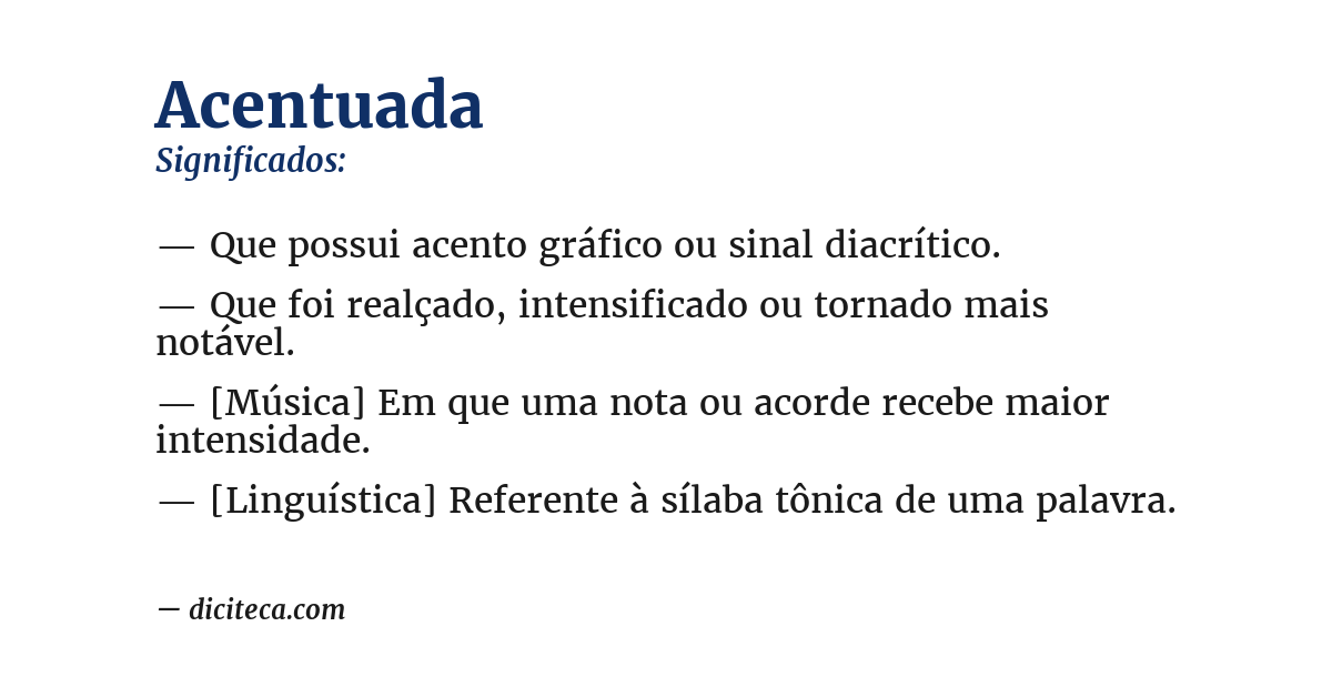 Significado de acentuada
