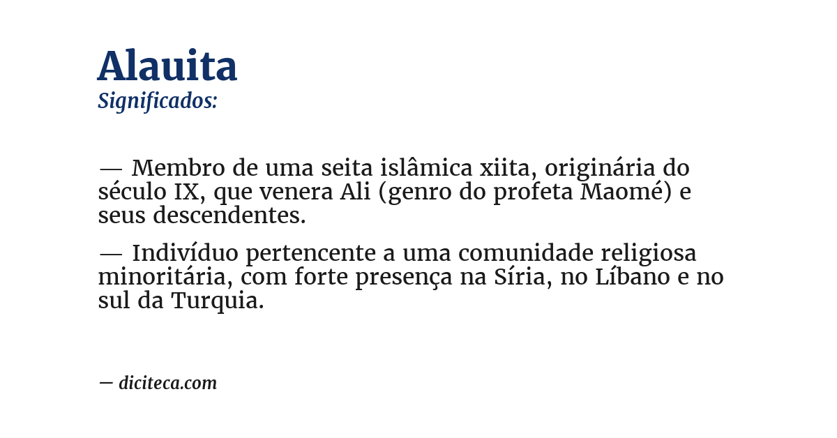 Significado de alauita