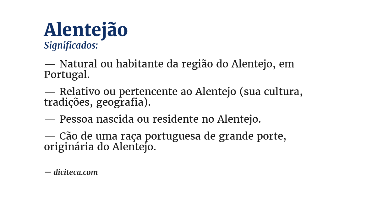 Significado de alentejão