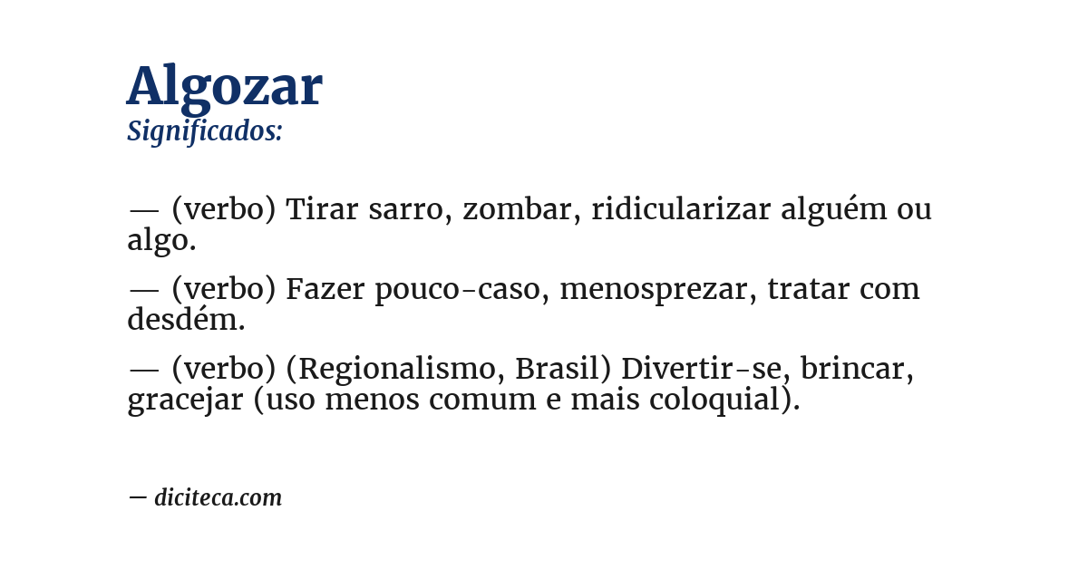 Significado de algozar