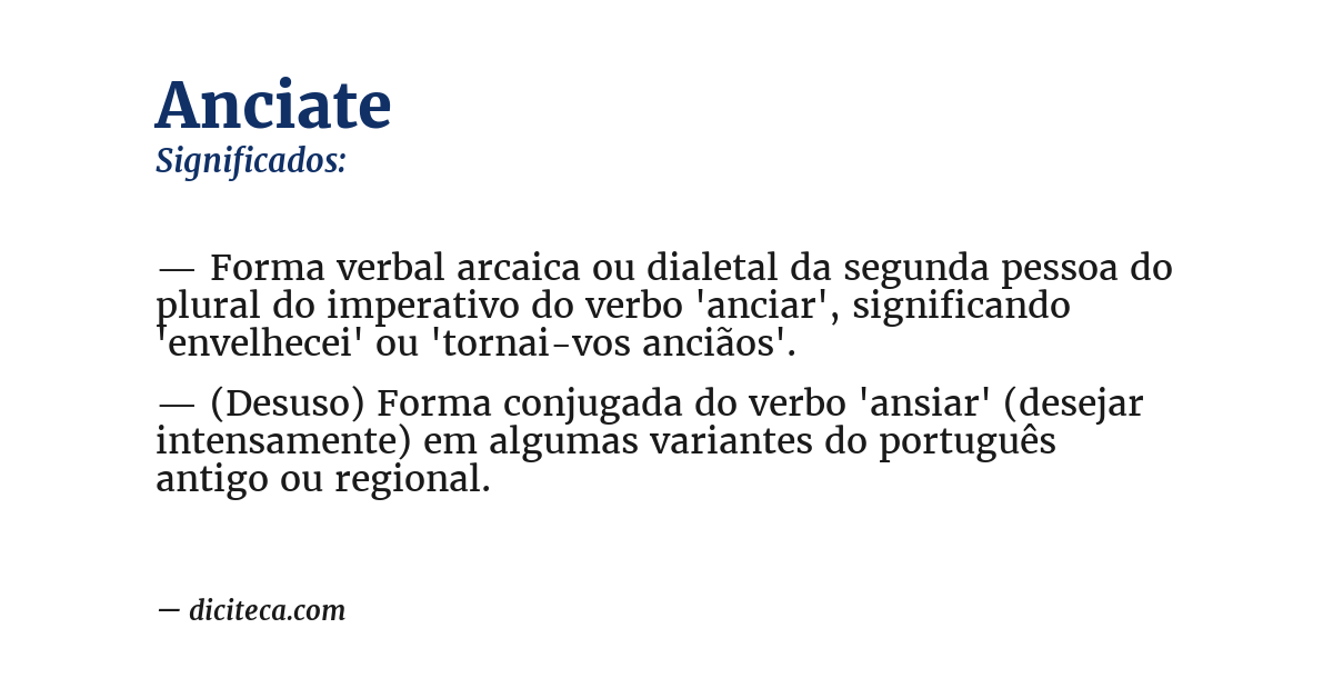 Significado de anciate