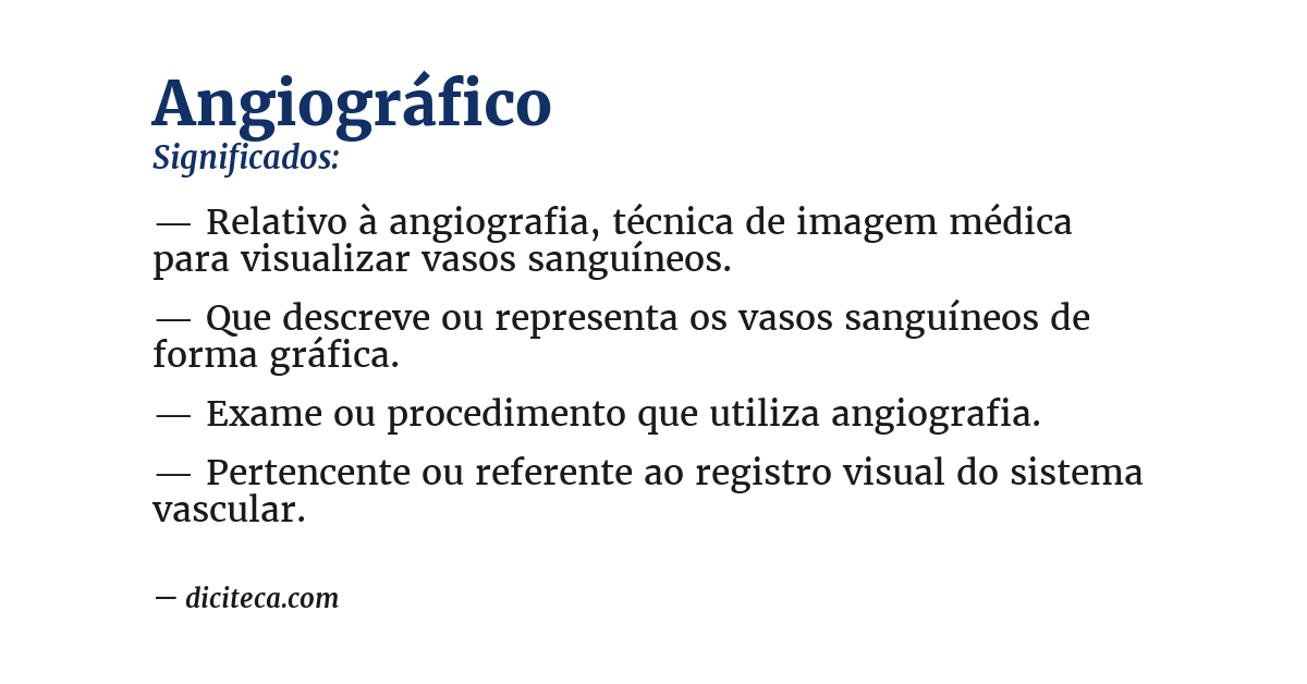 Significado de angiográfico