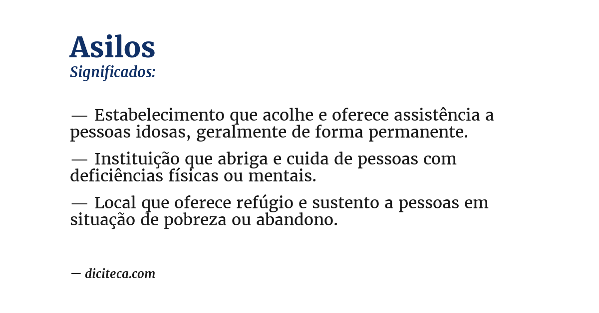 Significado de asilos