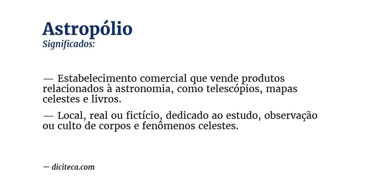 Significado de astropólio