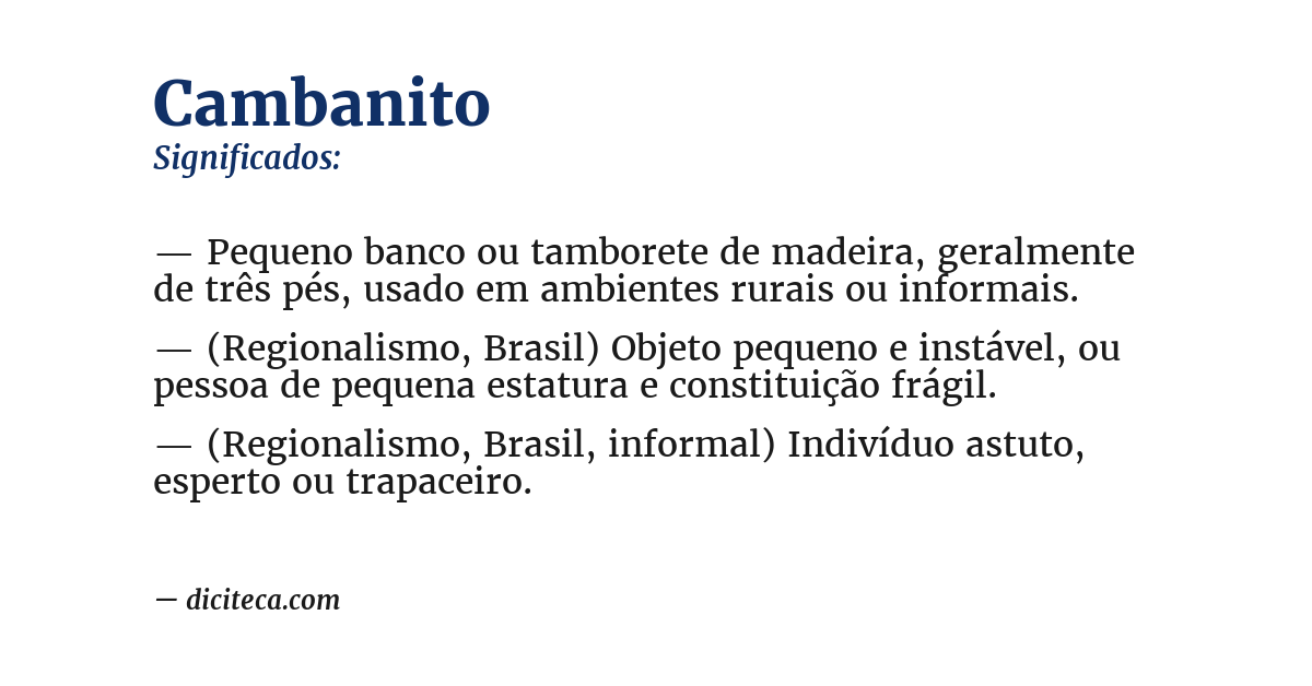 Significado de cambanito