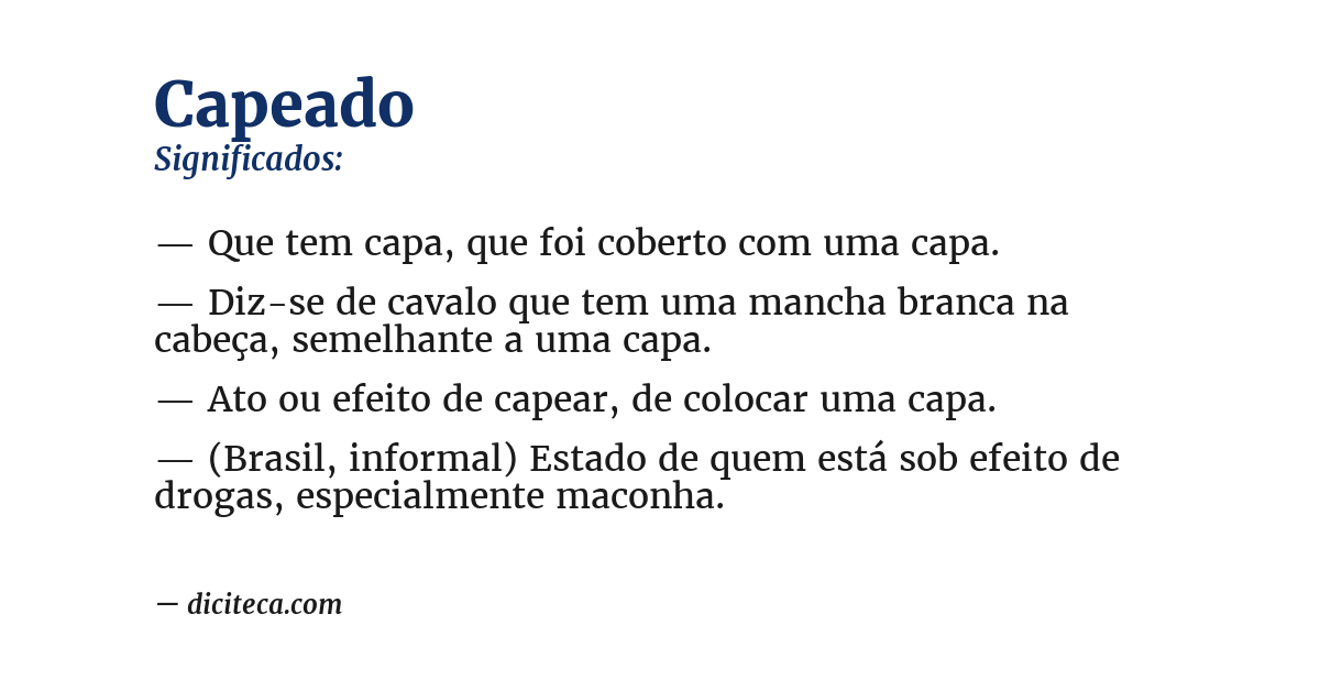 Significado de capeado
