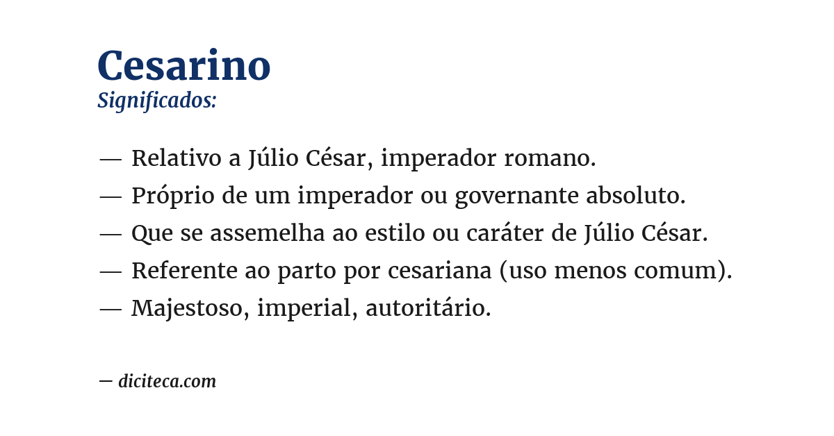 Significado de cesarino
