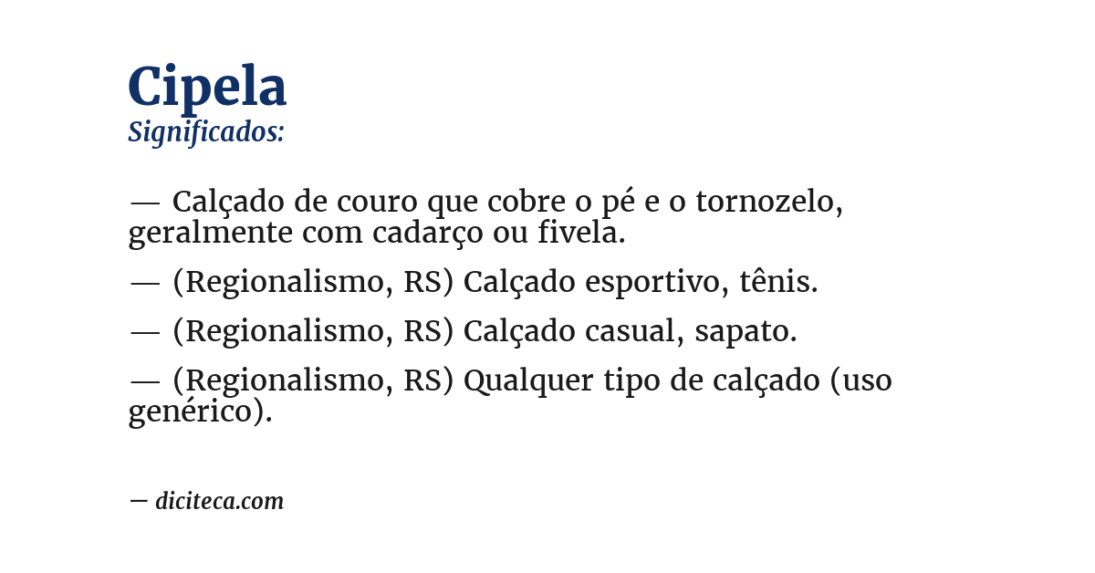 Significado de cipela