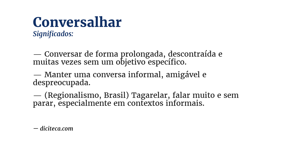 Significado de conversalhar