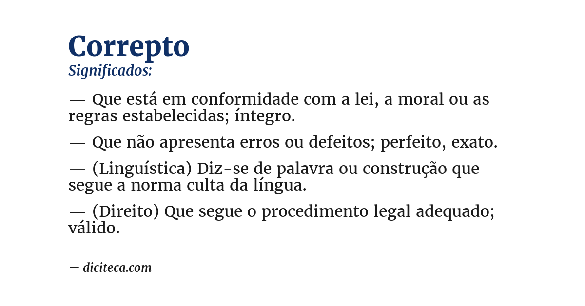 Significado de correpto