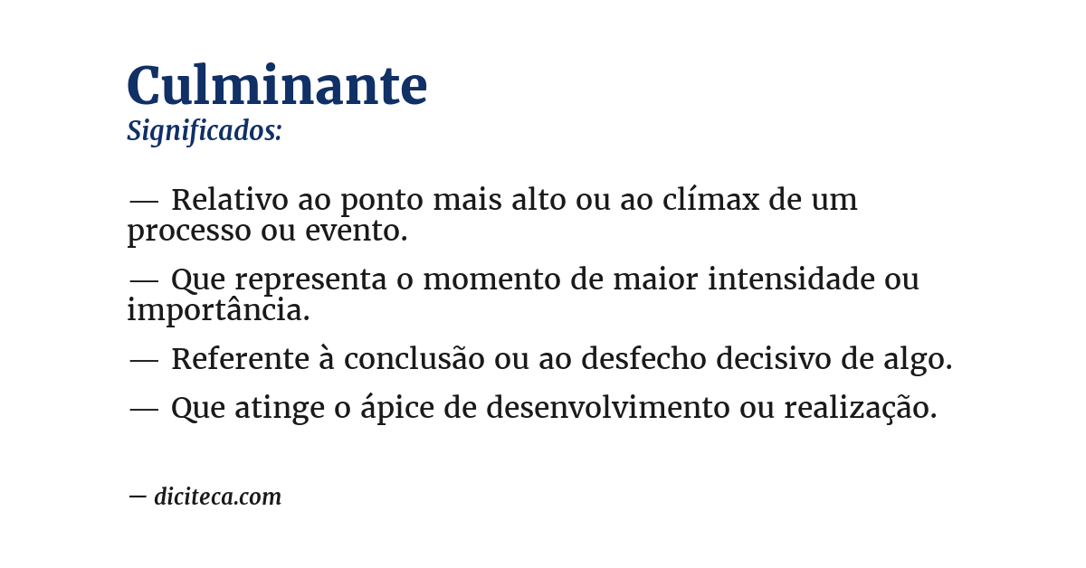 Significado de culminante