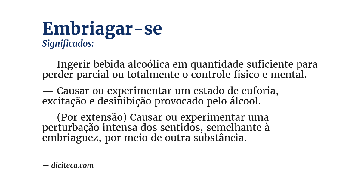 Significado de embriagar-se