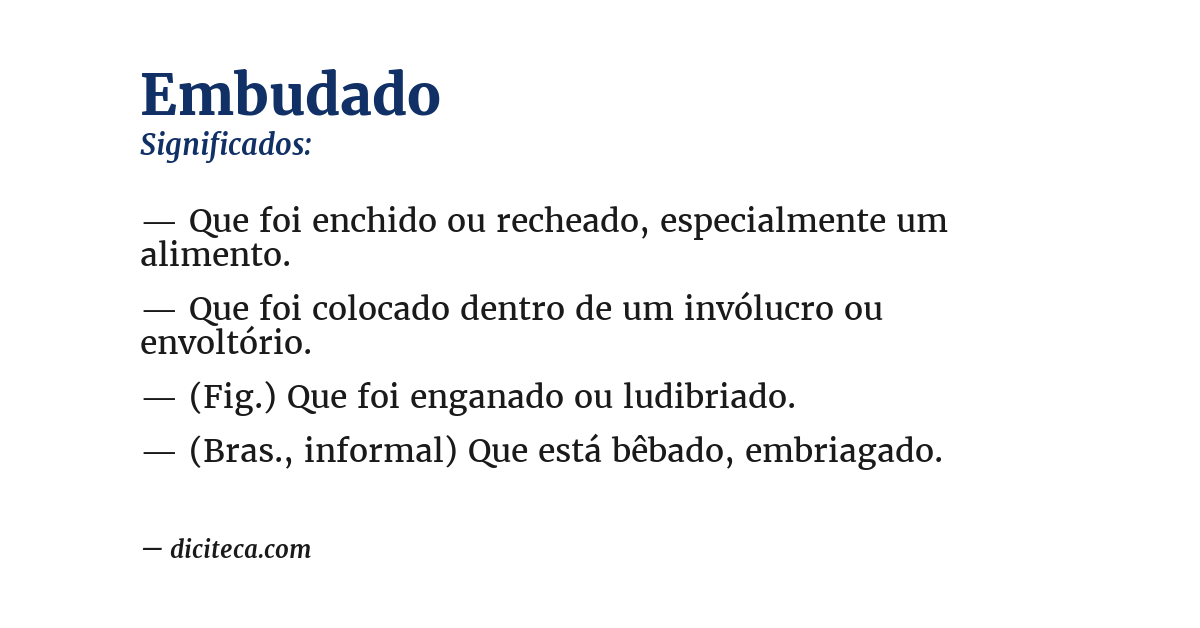 Significado de embudado