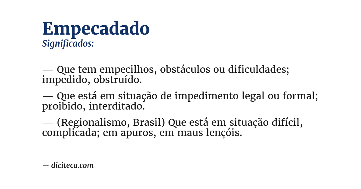 Significado de empecadado