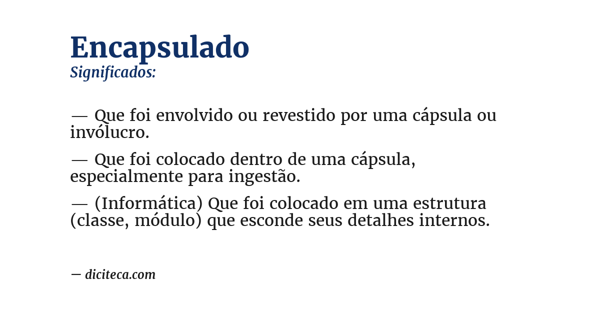 Significado de encapsulado
