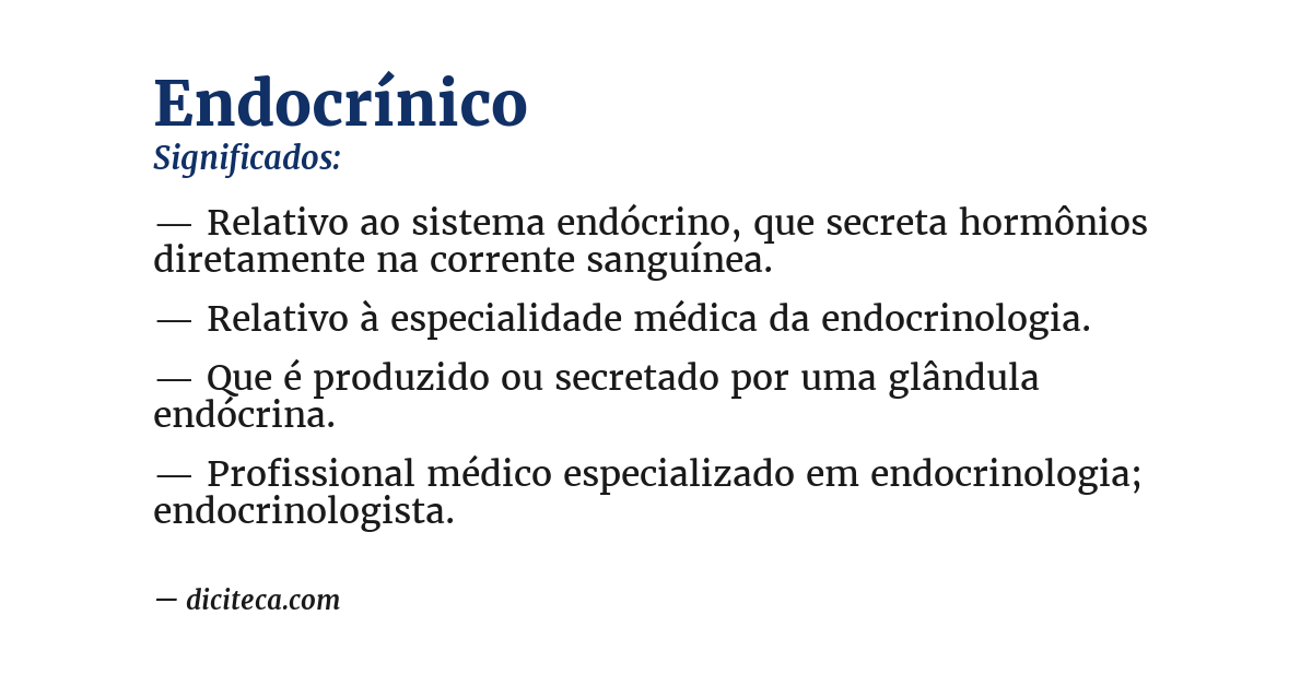 Significado de endocrínico