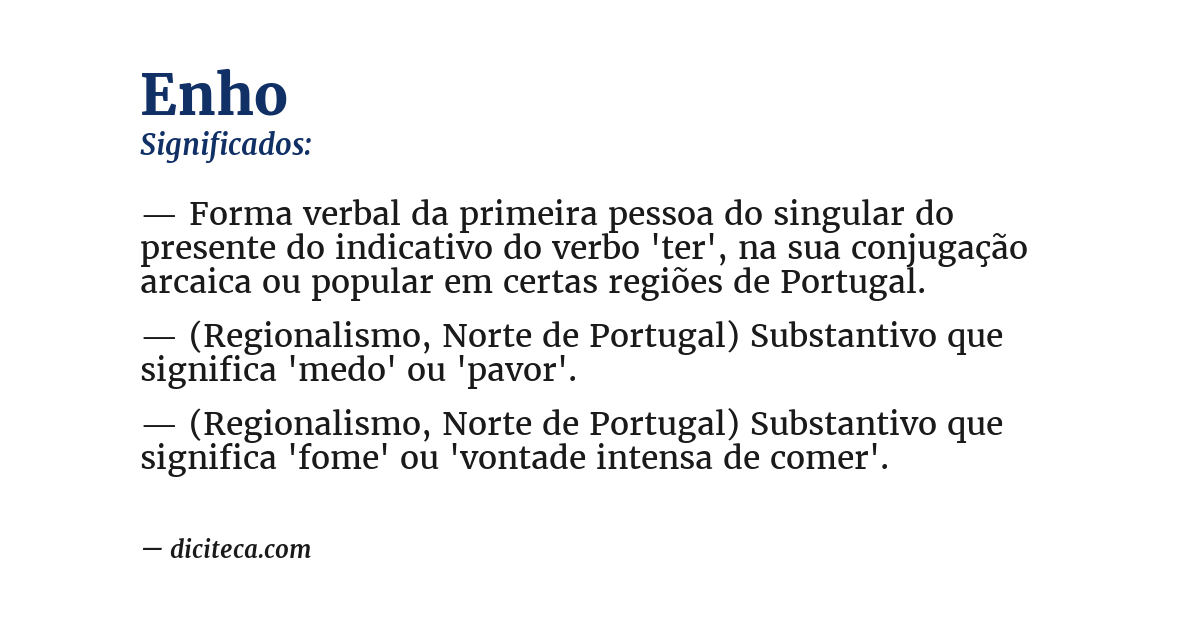 Significado de enho