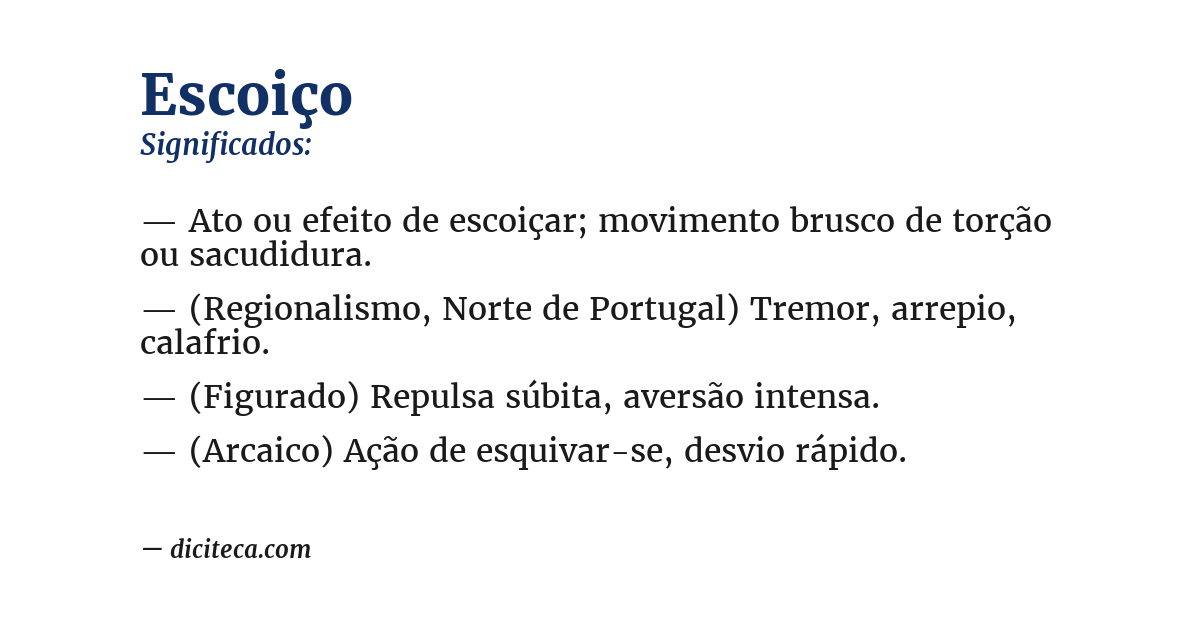 Significado de escoiço