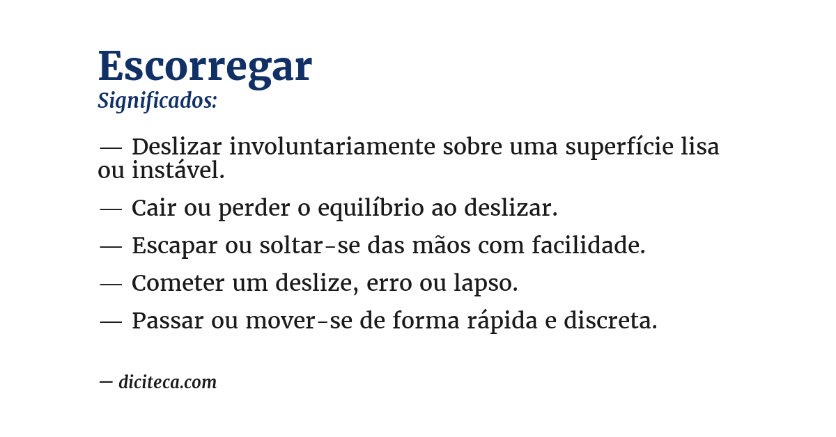 Significado de escorregar