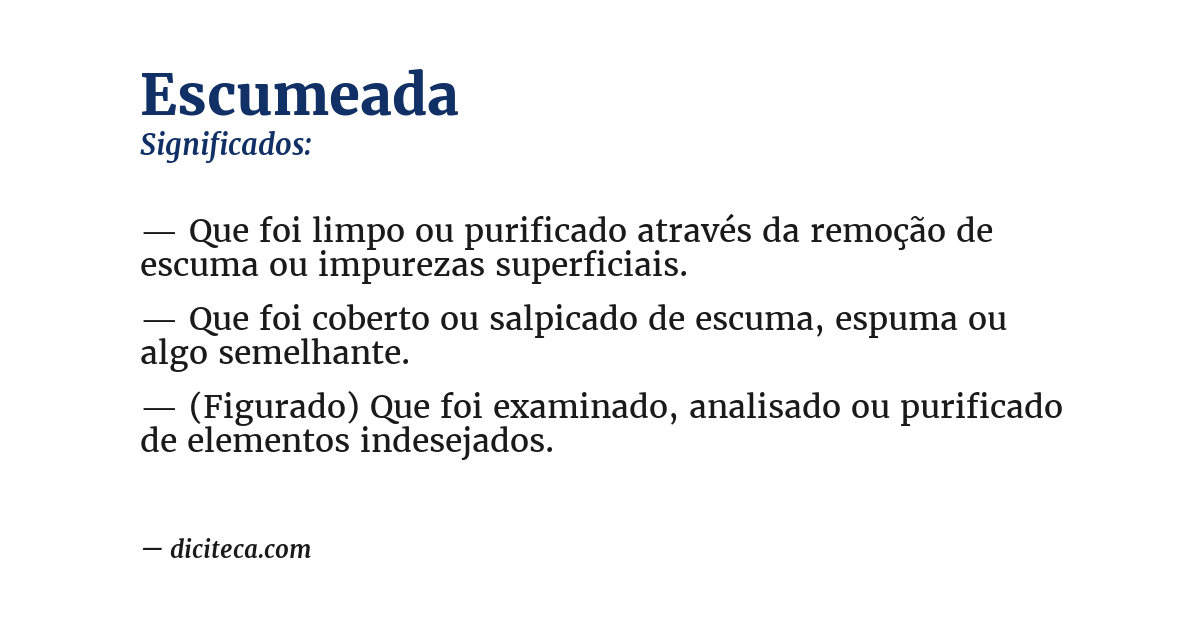 Significado de escumeada