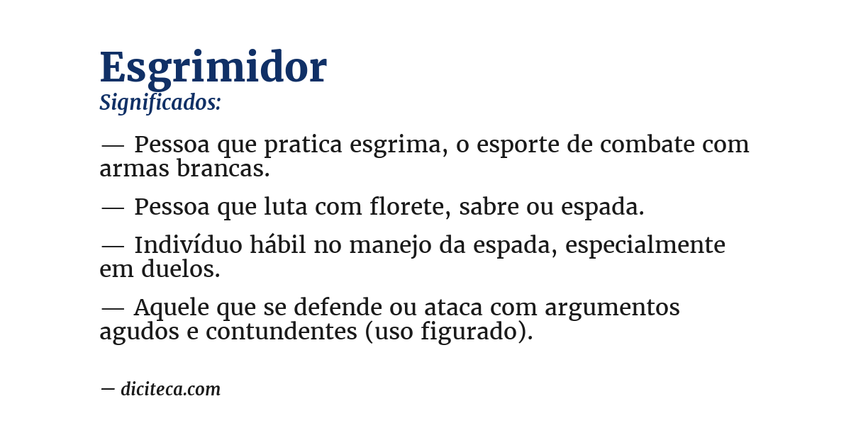 Significado de esgrimidor