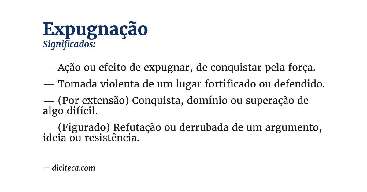 Significado de expugnação