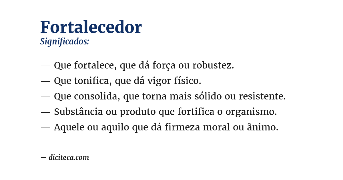 Significado de fortalecedor